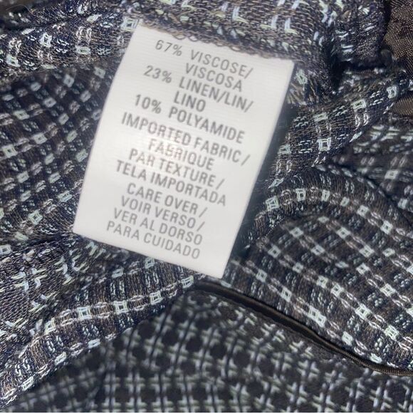 Anne Klein Size 4 Dress Pants Olive Green Geometric Print - Picture 8 of 14